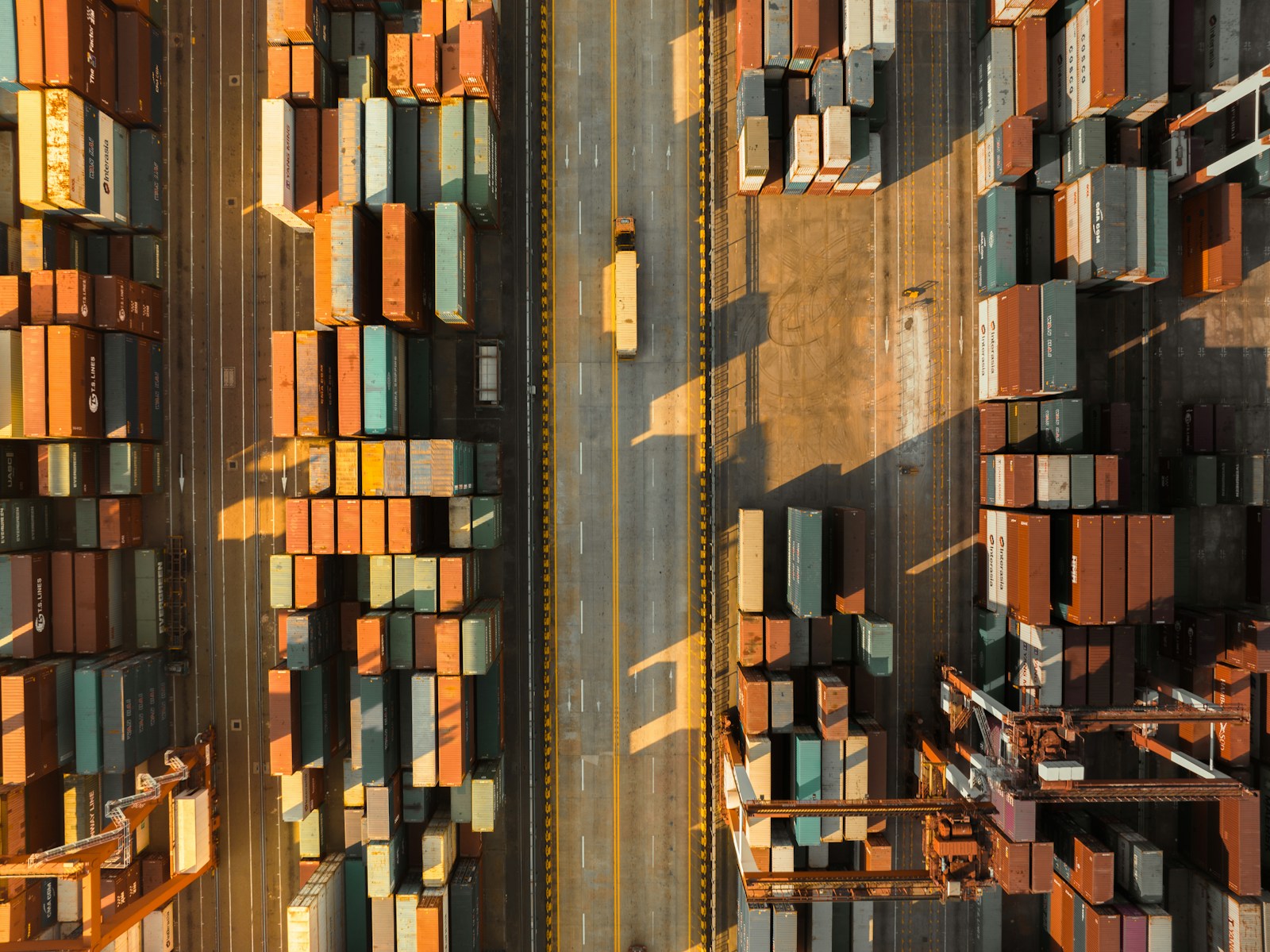 Container port connecting international supply chains